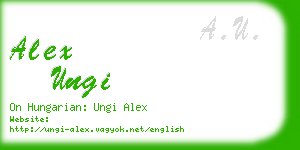 alex ungi business card